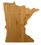Custom Minnesota State Cutting And Serving Board, 13 1/4" L X 11 3/4" W X 5/8" H, Price/piece