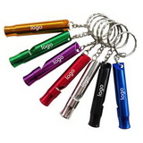 Custom Metal Whistle With Key Ring, 1 4/5