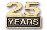 Custom Cutout 25 Year Stock Pin
