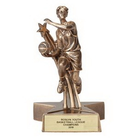 Custom Resin Female Basketball Trophy (7")