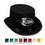 Satin Sleek Top Hat w/ Custom Printed Direct Pad Print, Price/piece
