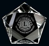 Custom Optic Crystal Star Paperweight Award, 3.5