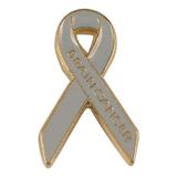Custom Brain Cancer Awareness Ribbon Lapel Pin, 7/8