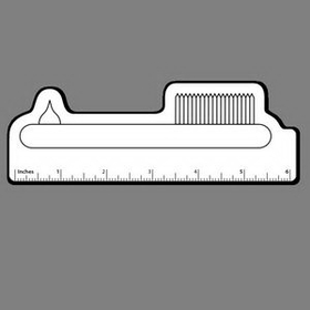 Custom 6" Ruler W/ Toothbrush Outline
