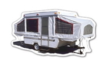 Custom Pop-Up Camper Trailer Magnet - 5.1-7 Sq. In. (30MM Thick)
