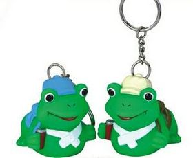 Custom Rubber Hiker Frog Keychain