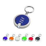 Custom Round Simple Touch LED key Chain, 1 1/2