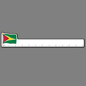 12" Ruler W/ Full Color Flag of Guyana