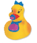 Custom Temperature Baby Girl Rubber Duck, 3 1/2