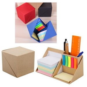 Custom Cube Shaped Sticky Note with Pen Holder