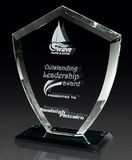 Custom Clear Glass Award w/ Black Glass Base (6