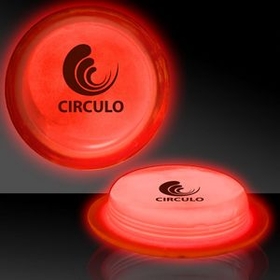 Custom 3" Circle Shaped Red Glow Badges