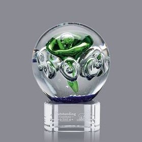 Custom Aquarius Medium Hand Blown Art Glass Award