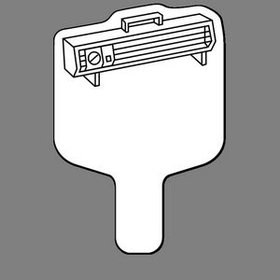 Custom Hand Held Fan W/ Space Heater, 7 1/2" W x 11" H