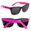 Neon Pink Retro Custom Sunglasses, Price/piece