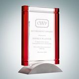 Custom Classic Red Deco Award (Aluminum Base), 7 3/4