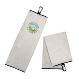 Custom Colors Trifold Golf Towel-White - Gift pack, 17