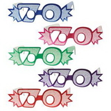 Custom Numbered Glittered Foil Eyeglasses (Full Head Size)