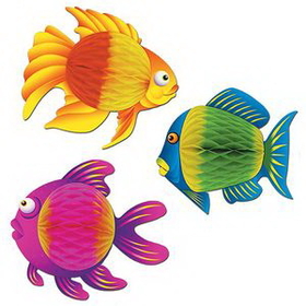 Custom Tissue Color Brite Tropical Fish, 8" L x 6" W