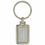 Custom Silver Plated Rectangular Key Chain (1 1/2"), Price/piece