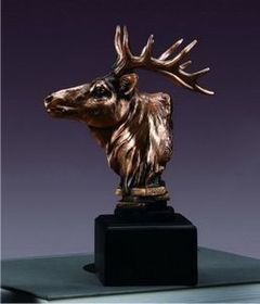 Custom Resin Elk Head Award, 6" W x 9" H