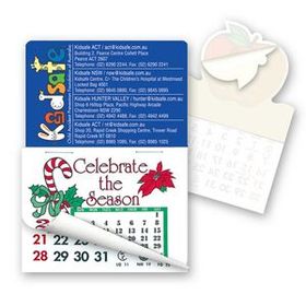 Rectangle Custom Printed Calendar Pad Sticker With Tear Away Calendar, 4" L X 3" W
