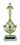 Custom 10 3/4" Gold Globe Trophy w/White Plastic Base & Figure Mount, Price/piece