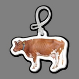 Custom Luggage Tag W/ Tab - Full Color Dairy Cow