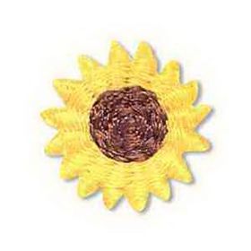 Custom Floral Embroidered Applique - Sunflower