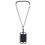 Custom Silicone Mobile Lanyard with Pocket, 23 5/8" W x 2 11/16" H x 18 1/2" L, Price/piece