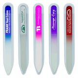 Custom Tempered Glass Nail File In Clear Sleeve, 5 1/2