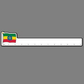 12" Ruler W/ Full Color Flag of Ethiopia