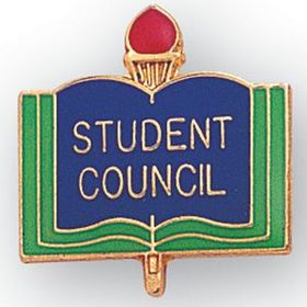 Blank Enamel Academic Award Pin (Student Council), 13/16" W