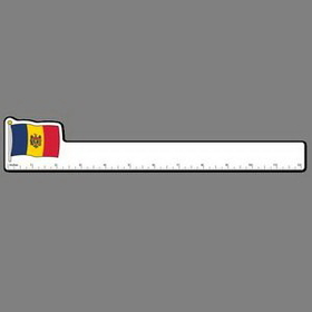 12" Ruler W/ Full Color Flag Of Moldova