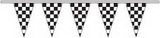 Blank 100' Black & White Checkered Pennant Streamers