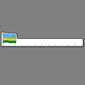 12" Ruler W/ Full Color Flag Of Rwanda
