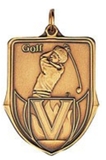 Custom 100 Series Stock Medal (Male Golfer) Gold, Silver, Bronze