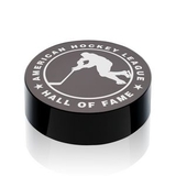Custom Black Hockey Puck Award - 3 1/8