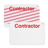 Custom Manually Issued TIMEbadge One Day Expiring Badge - Contractor