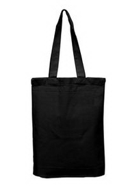 Custom Lightweight Cotton Tote Bag with Bottom Gusset, 9" W x 11" H x 1.5" D