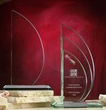 Custom Glass Sailboat Award (6