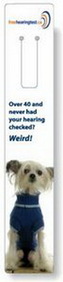Custom .020 White Plastic Punched Clip Bookmark Rulers - 1.5"x8.25", Full Color