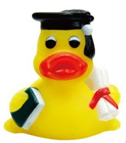 Custom Mini Rubber Graduation Duck