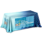Custom 3-Sided Throw Style Table Covers Full Color Dye Sublimation Imprint - Fits 8 Foot Table, 96
