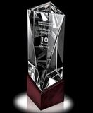 Custom Large Optic Balboa Crystal Award, 3 3/4