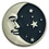Blank Moon and Stars Lapel Pin, 1" H x 1" W, Price/piece