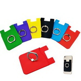 Custom Silicone Phone Wallet Ring Holder, 3 3/8