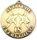 Custom 500 Series Stock Medal (Attitude is Everything) Gold, Silver, Bronze