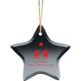 Custom Glass Star Ornament, 3 1/2