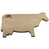Custom Cow Shaped Wood Cutting Board